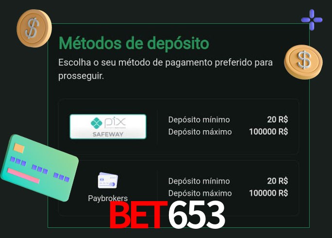 O cassino bet653 oferece uma grande variedade de métodos de pagamento