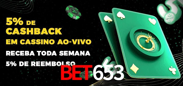 Promoções do cassino ao Vivo bet653